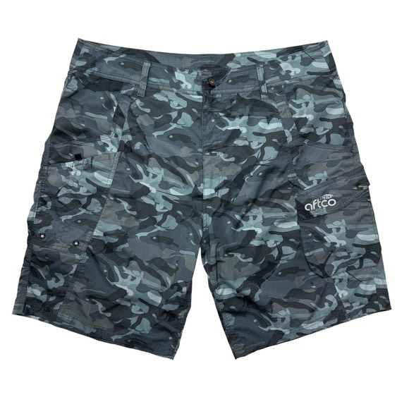 AFTCO Other - AFTCO Mens Blue Camo Ripstop Fishing Cargo Shorts Size 38 Camouflage Utility